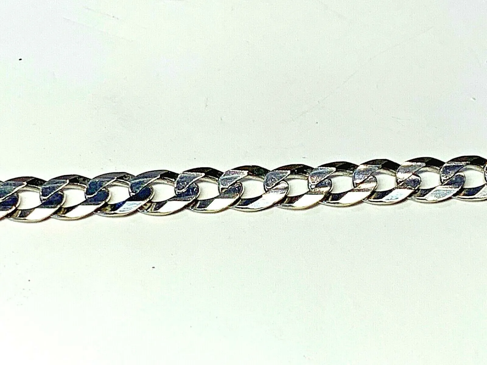 14k White Gold RCICurb Link Chain 24" Inch, 44.8 grams, 7.2mm