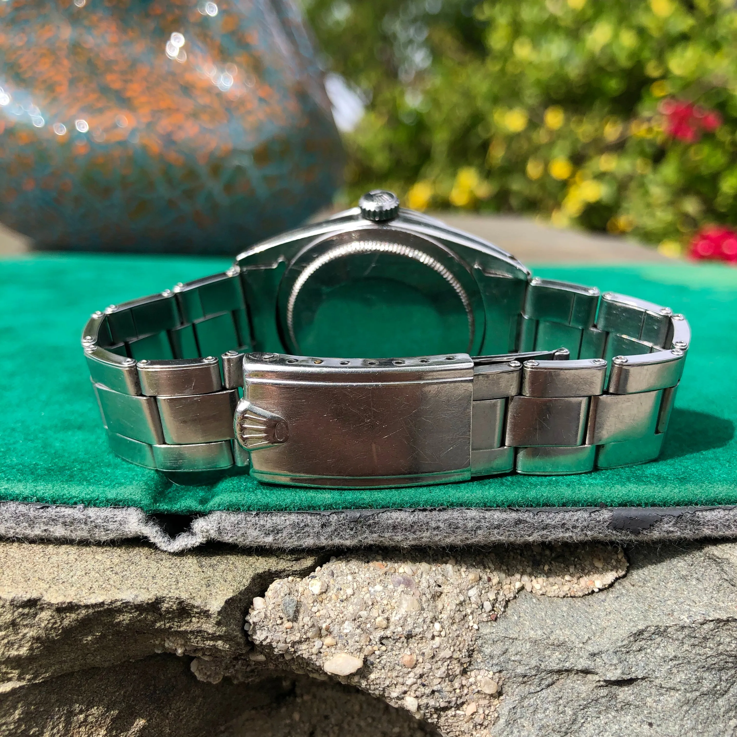 1963 Rolex Explorer 1016 Gilt Underline Glossy Oyster Perpetual Wristwatch