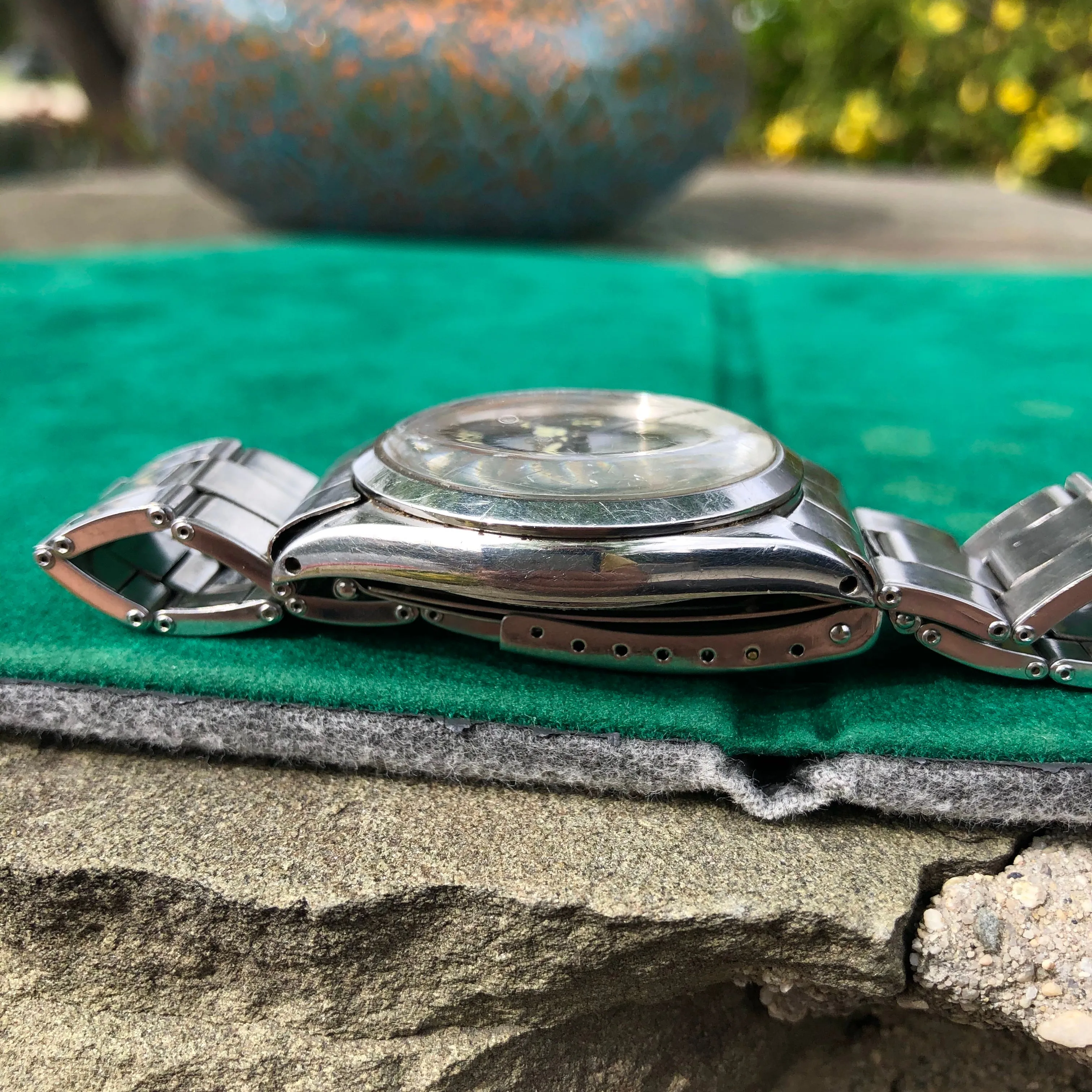 1963 Rolex Explorer 1016 Gilt Underline Glossy Oyster Perpetual Wristwatch