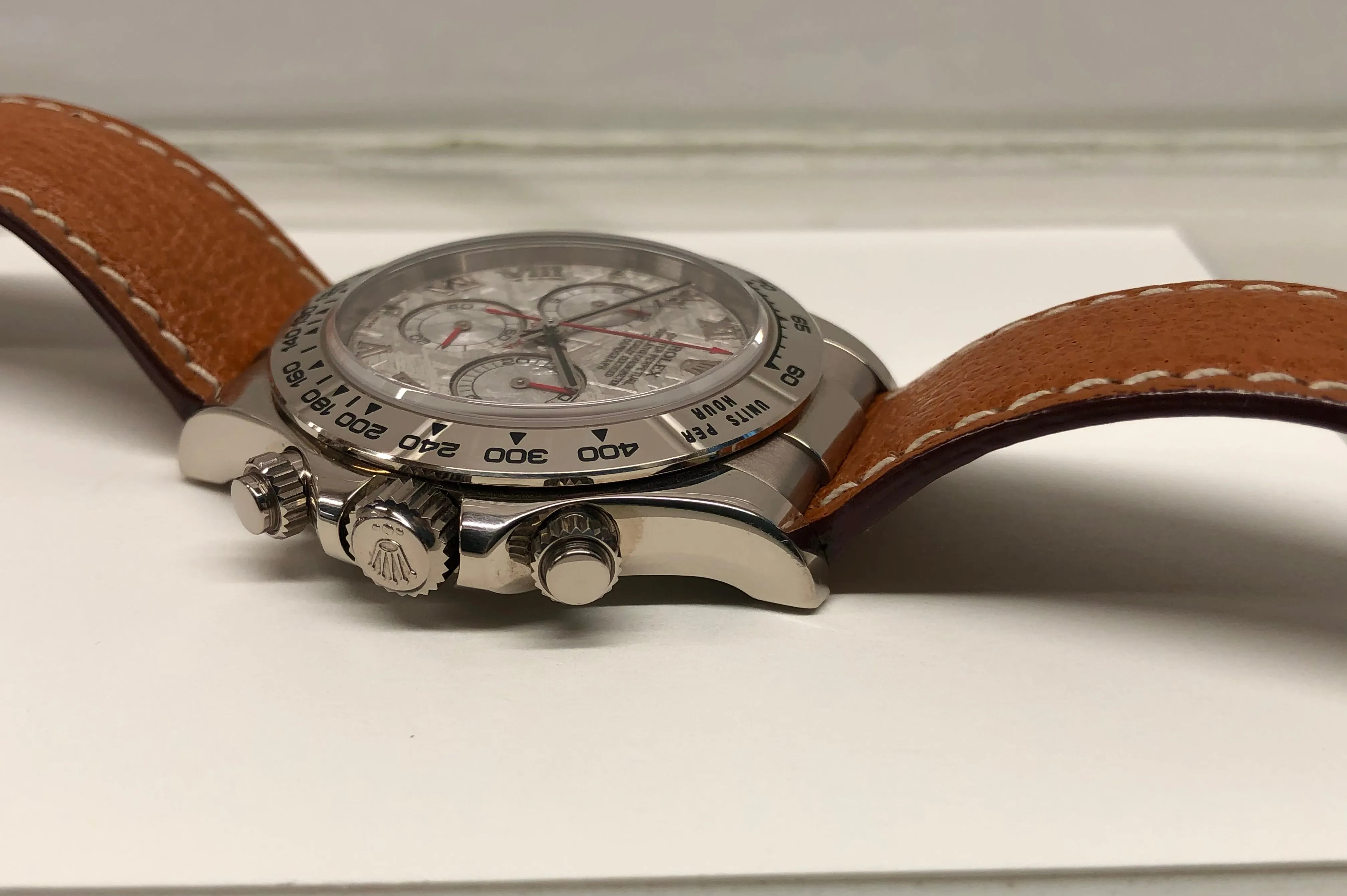 2005 Rolex Daytona Cosmograph 116519 Meteorite 18K White Gold Chronograph Wristwatch with Box and Papers