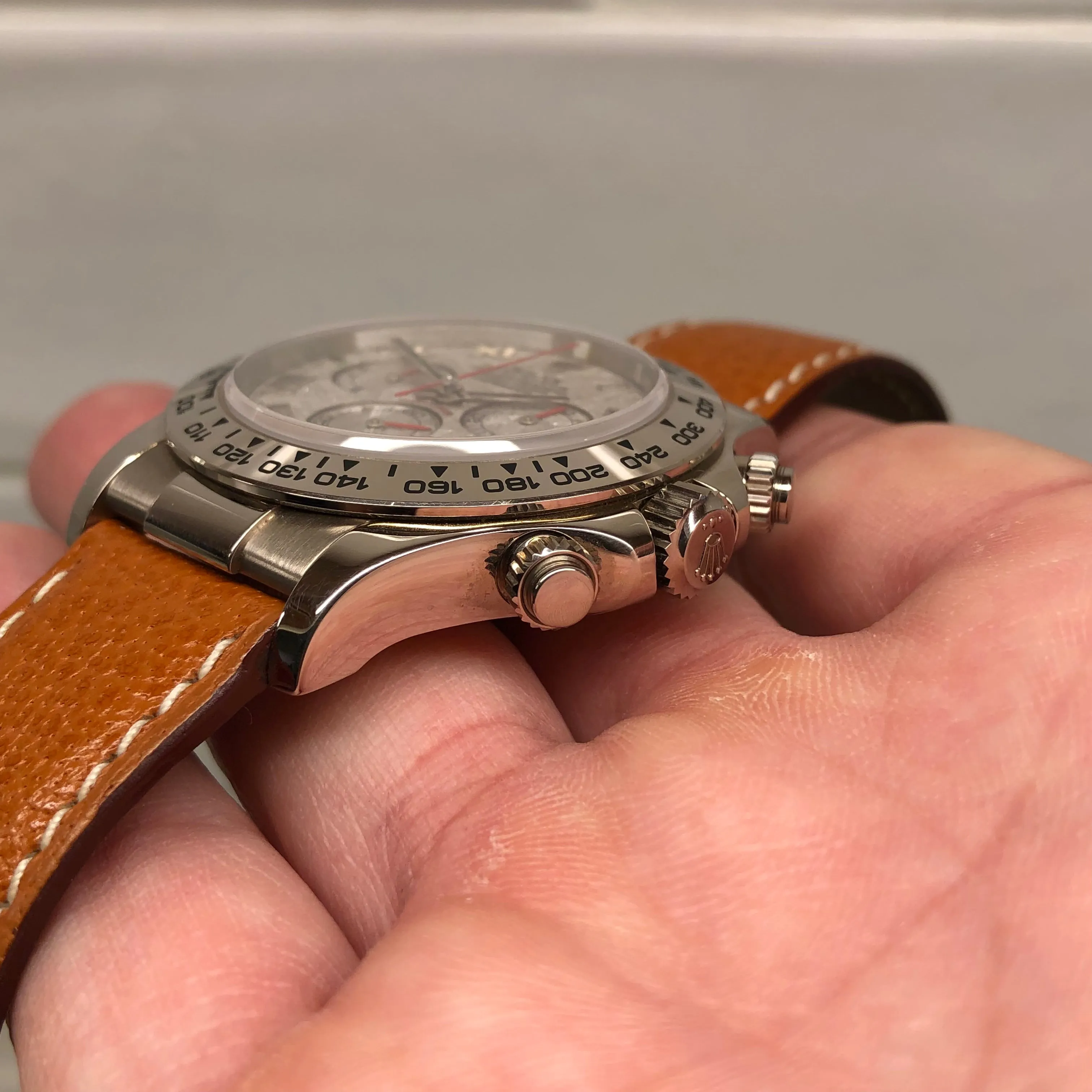 2005 Rolex Daytona Cosmograph 116519 Meteorite 18K White Gold Chronograph Wristwatch with Box and Papers