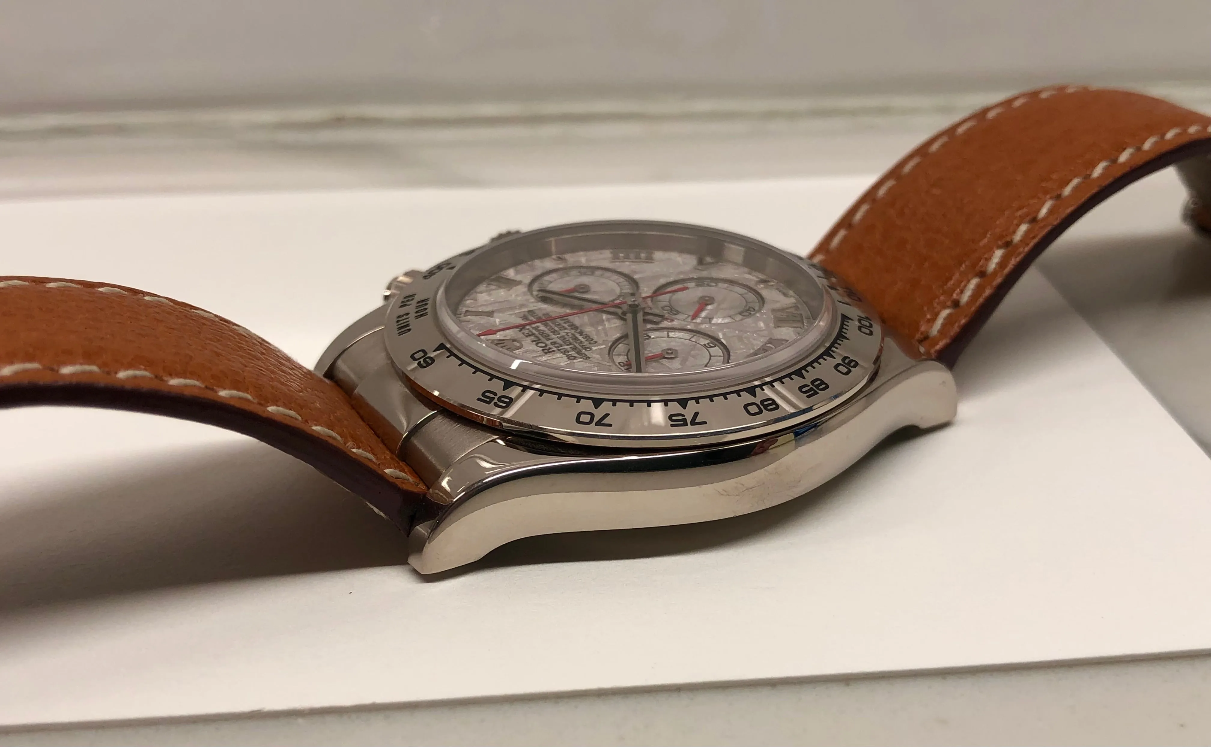 2005 Rolex Daytona Cosmograph 116519 Meteorite 18K White Gold Chronograph Wristwatch with Box and Papers