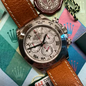 2005 Rolex Daytona Cosmograph 116519 Meteorite 18K White Gold Chronograph Wristwatch with Box and Papers