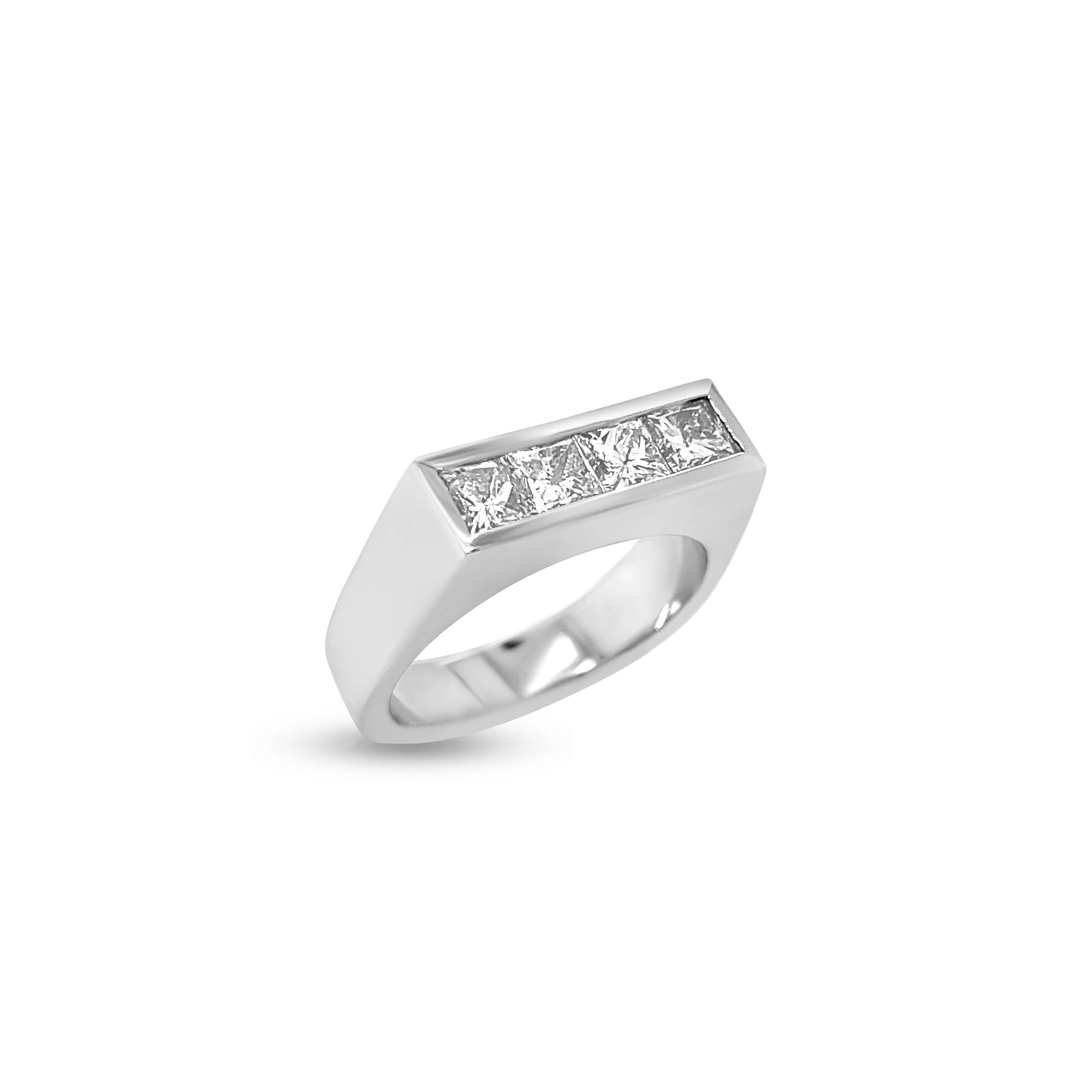 2.75 Carat Diamond Men's Wedding Band in 14k White Gold
