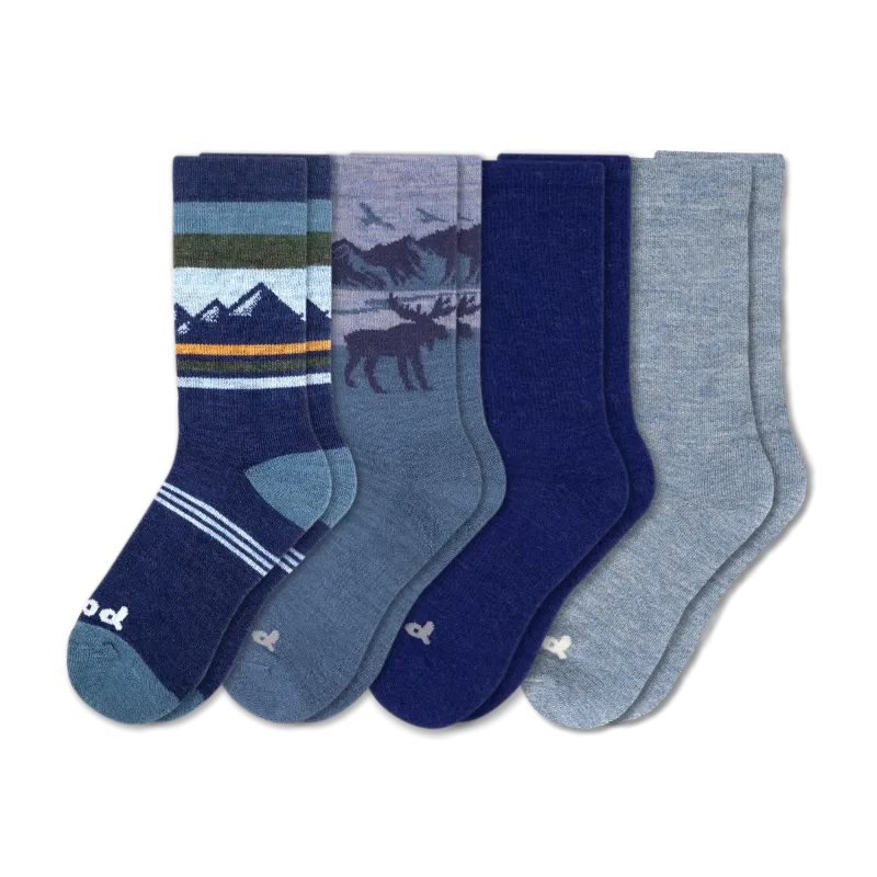 4 Pack - Men's Crew Pacas Socks