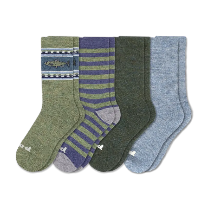 4 Pack - Men's Crew Pacas Socks