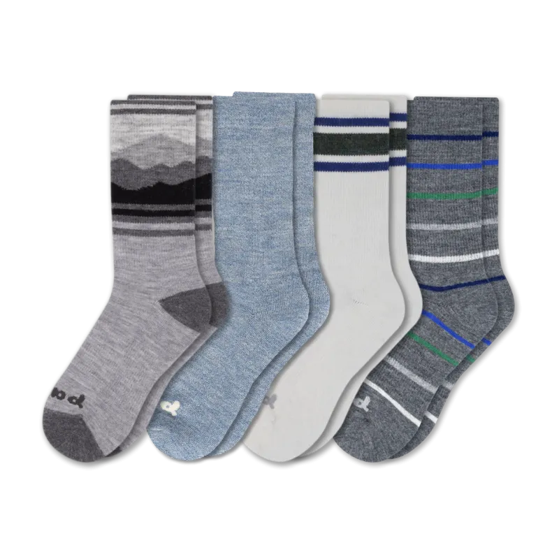 4 Pack - Men's Crew Pacas Socks