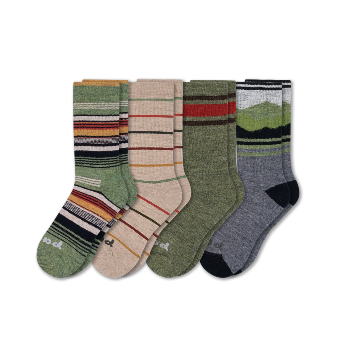 4 Pack - Men's Crew Pacas Socks