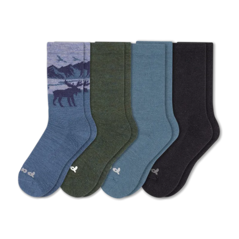 4 Pack - Men's Crew Pacas Socks