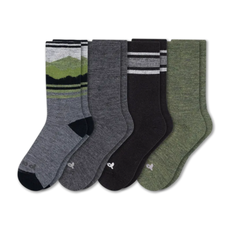 4 Pack - Men's Crew Pacas Socks