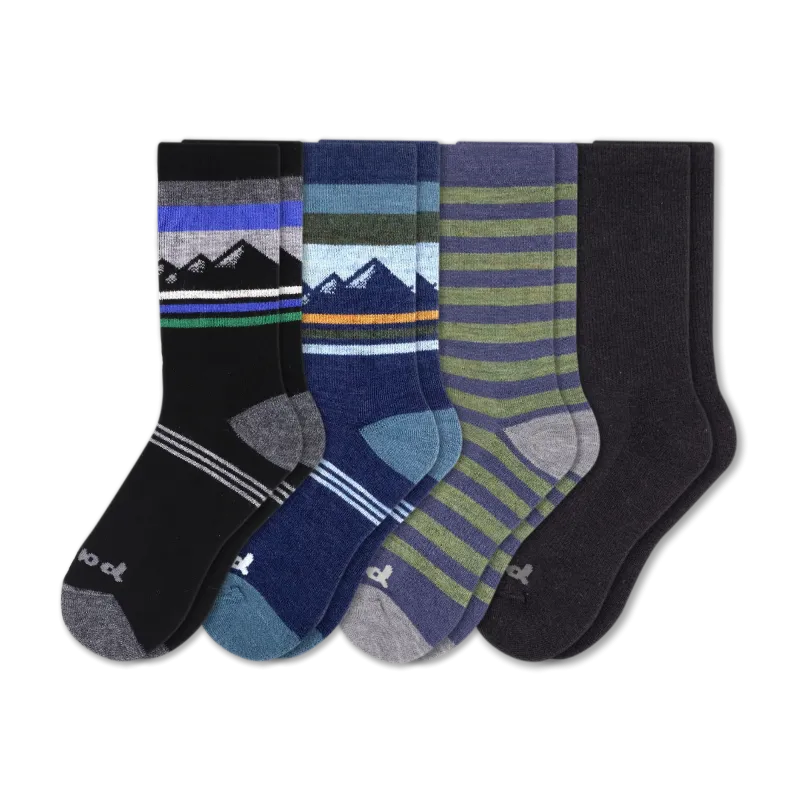 4 Pack - Men's Crew Pacas Socks