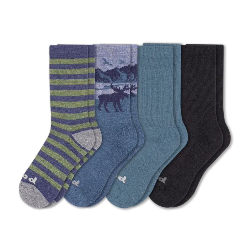 4 Pack - Men's Crew Pacas Socks