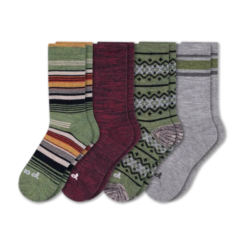 4 Pack - Men's Crew Pacas Socks