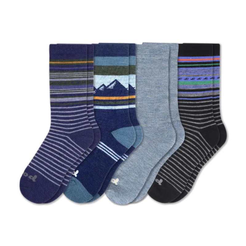 4 Pack - Men's Crew Pacas Socks