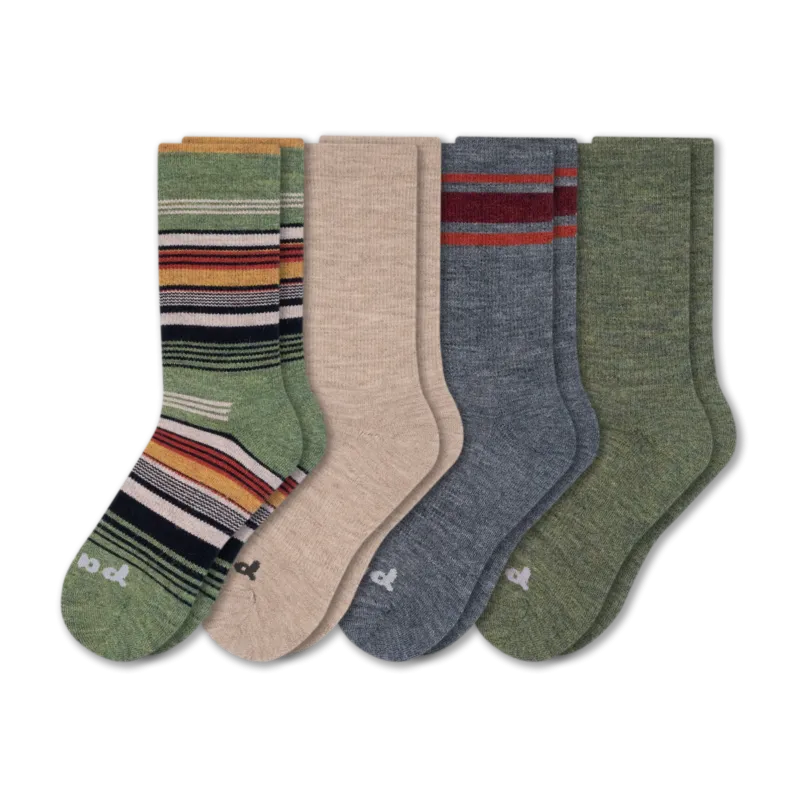 4 Pack - Men's Crew Pacas Socks