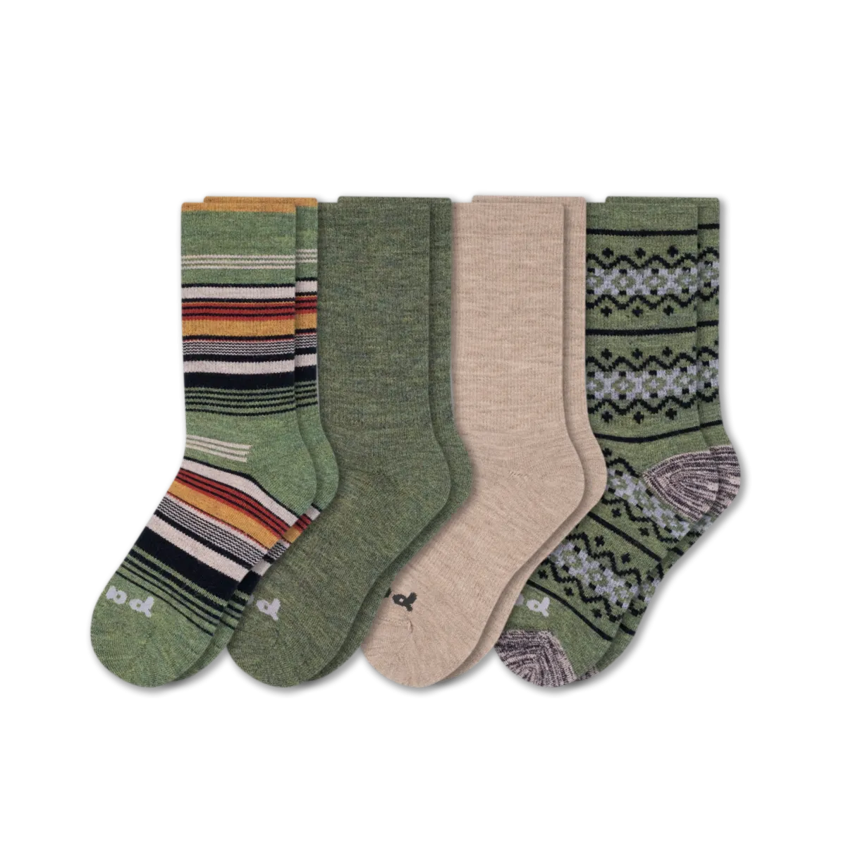 4 Pack - Men's Crew Pacas Socks
