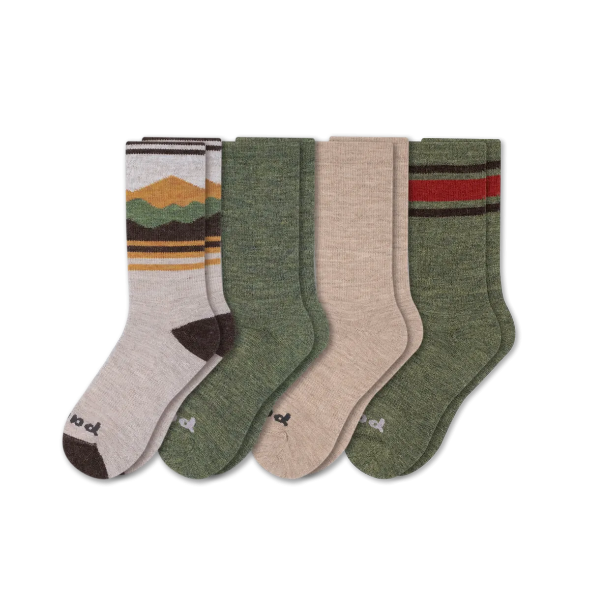 4 Pack - Men's Crew Pacas Socks