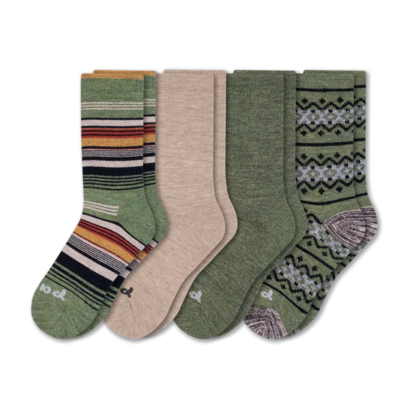 4 Pack - Men's Crew Pacas Socks