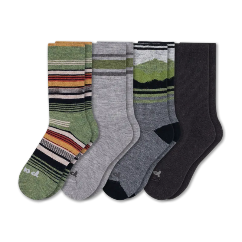 4 Pack - Men's Crew Pacas Socks