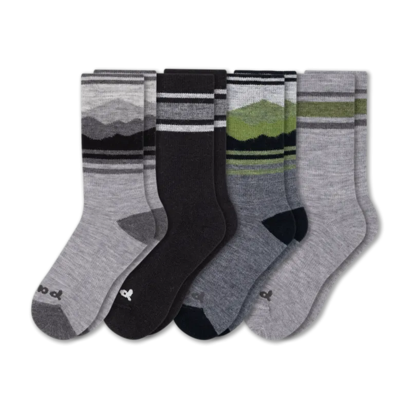 4 Pack - Men's Crew Pacas Socks