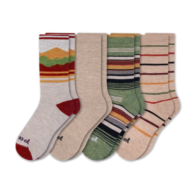 4 Pack - Men's Crew Pacas Socks