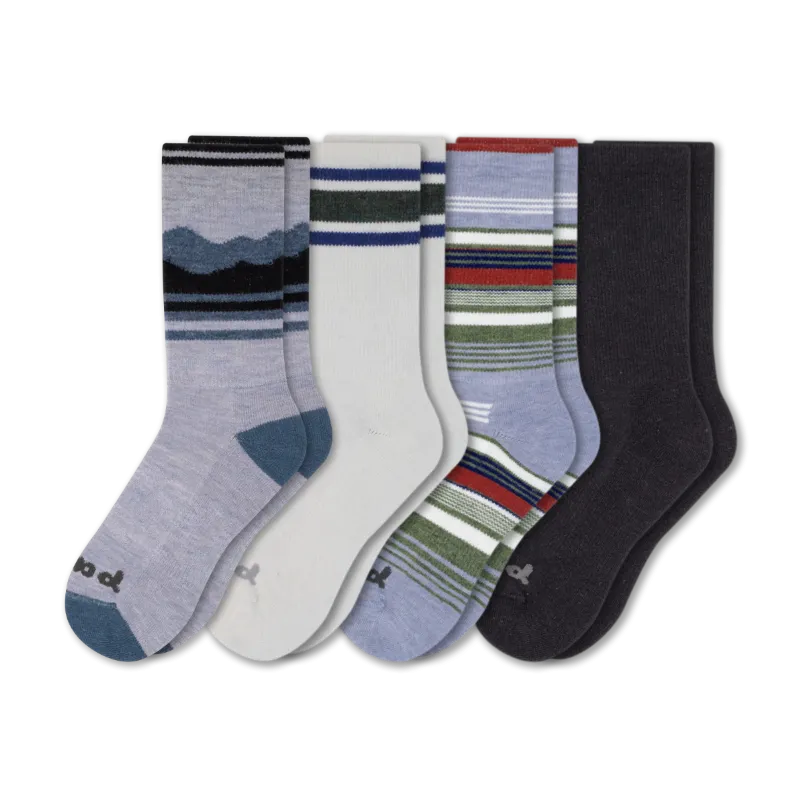 4 Pack - Men's Crew Pacas Socks