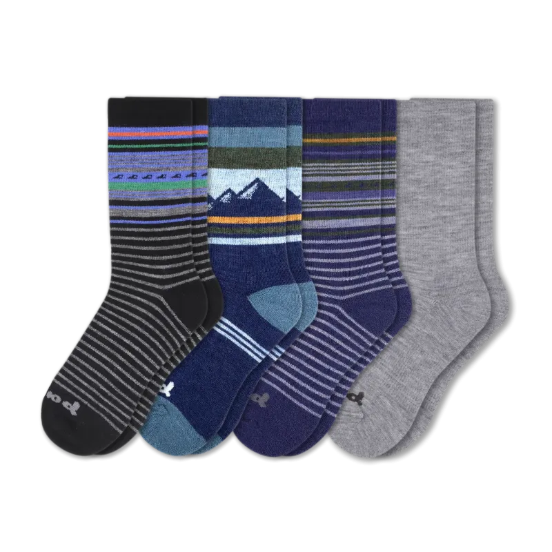 4 Pack - Men's Crew Pacas Socks