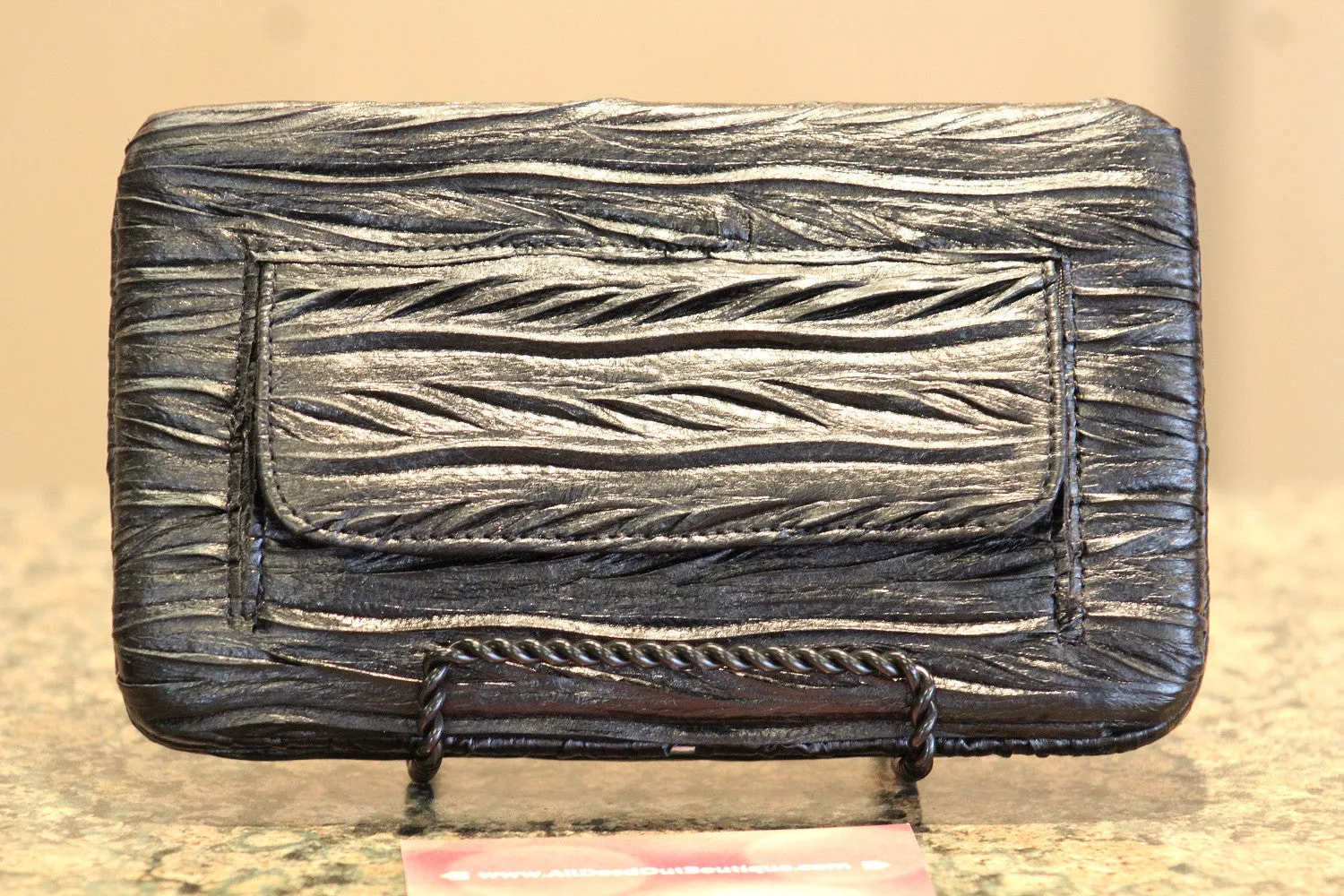 ADO | Black Soft Faux Leather Clutch Wallet