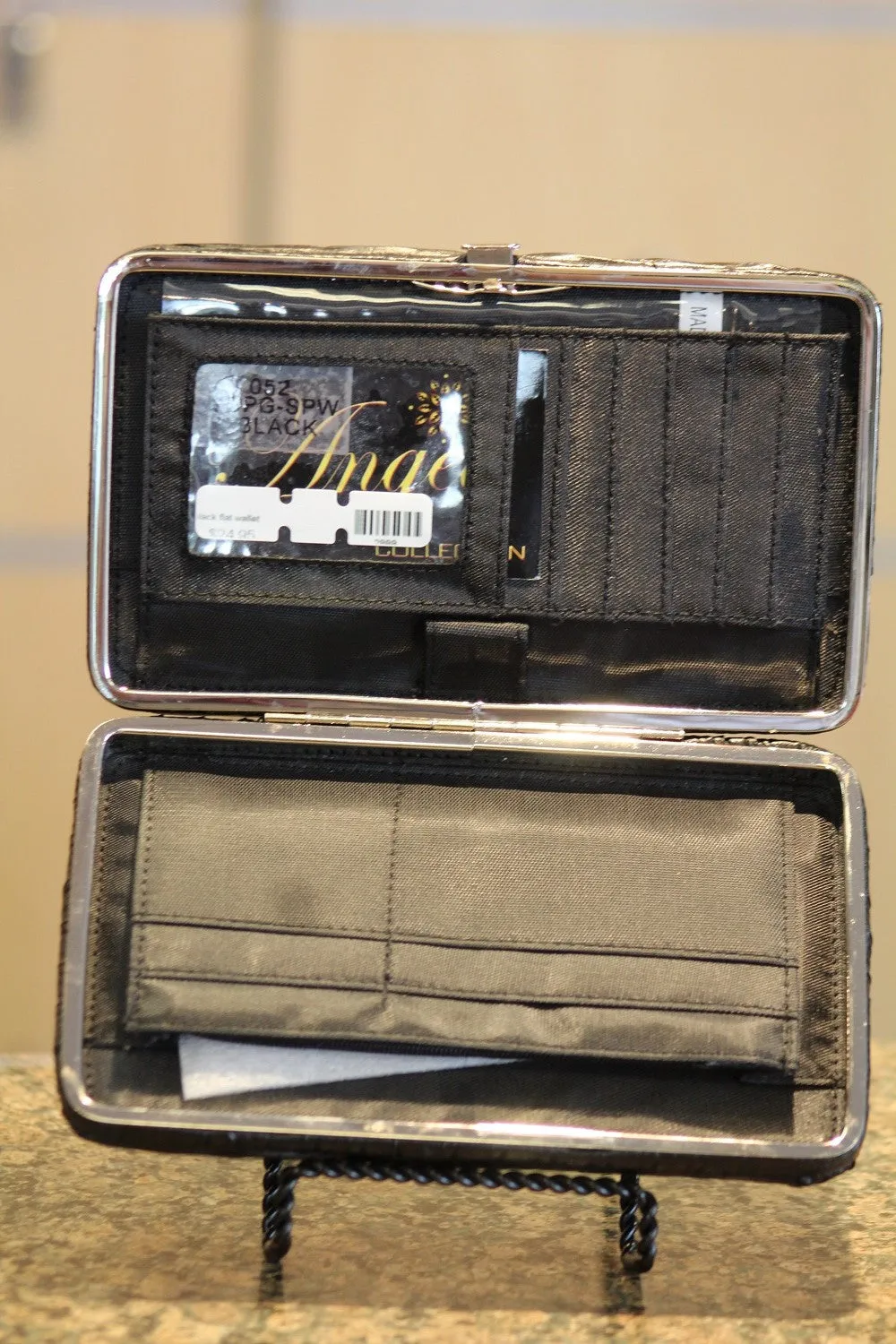 ADO | Black Soft Faux Leather Clutch Wallet