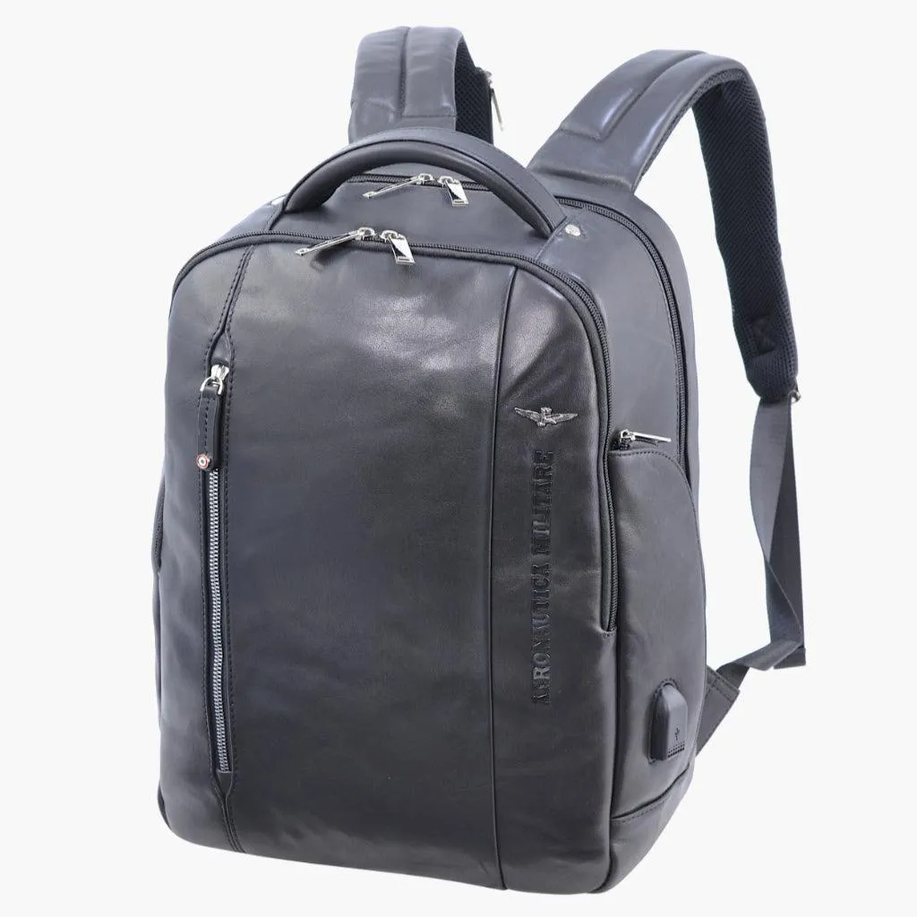 Air Force Military Backpack PC leather in leather Thunder AM464-NE line