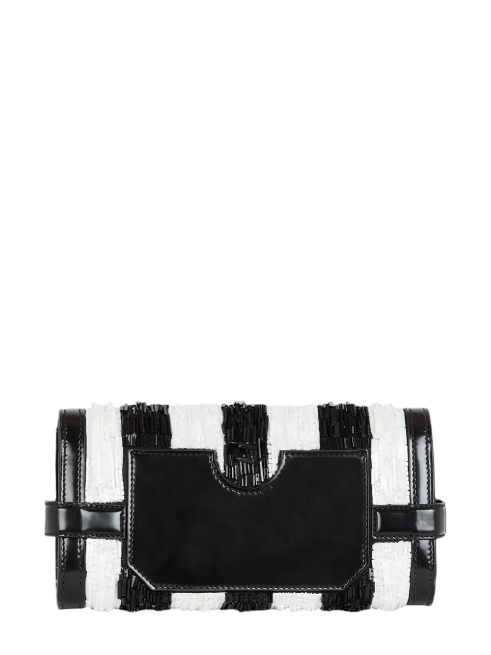 Balmain B-Buzz Pouch With Embroidered Stripes