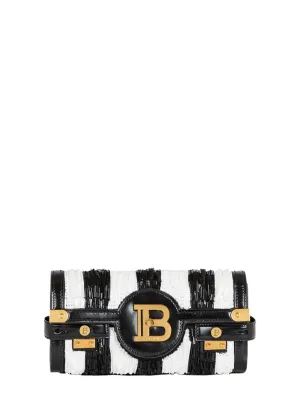 Balmain B-Buzz Pouch With Embroidered Stripes