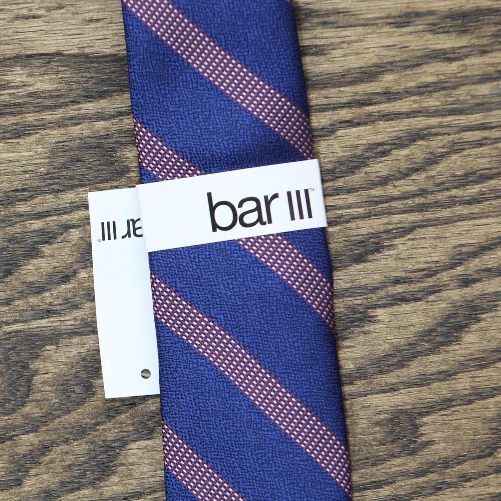 Bar III Men's Mellini Skinny Textured Stripe Tie 13C22-2063