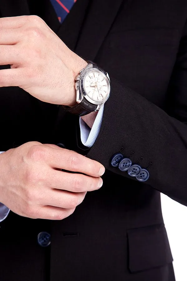Bespoke Solid Black Three Piece Suits for Men
