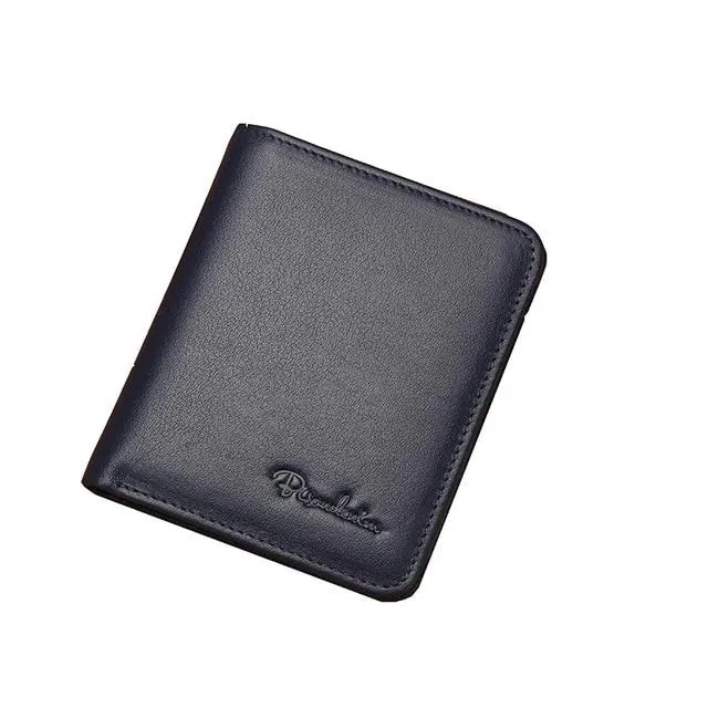 BISON DENIM Black Purse Genuine Leather Men's Wallets