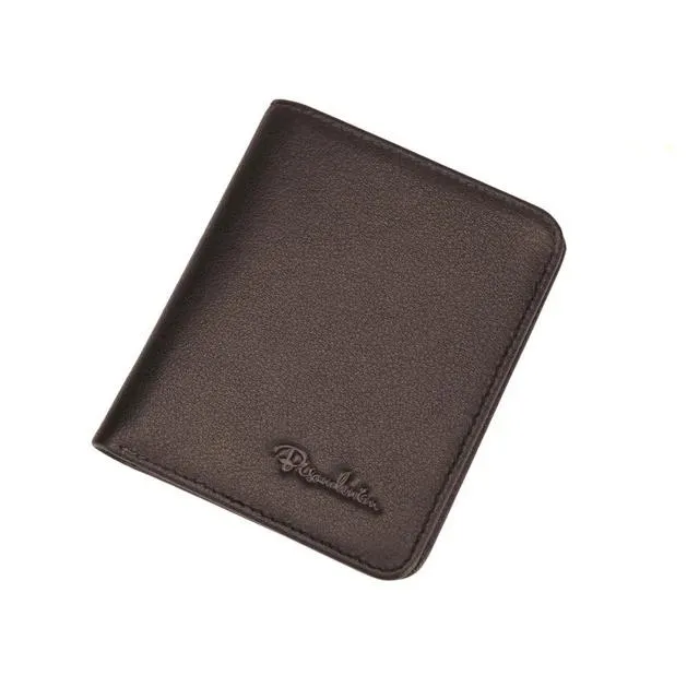 BISON DENIM Black Purse Genuine Leather Men's Wallets
