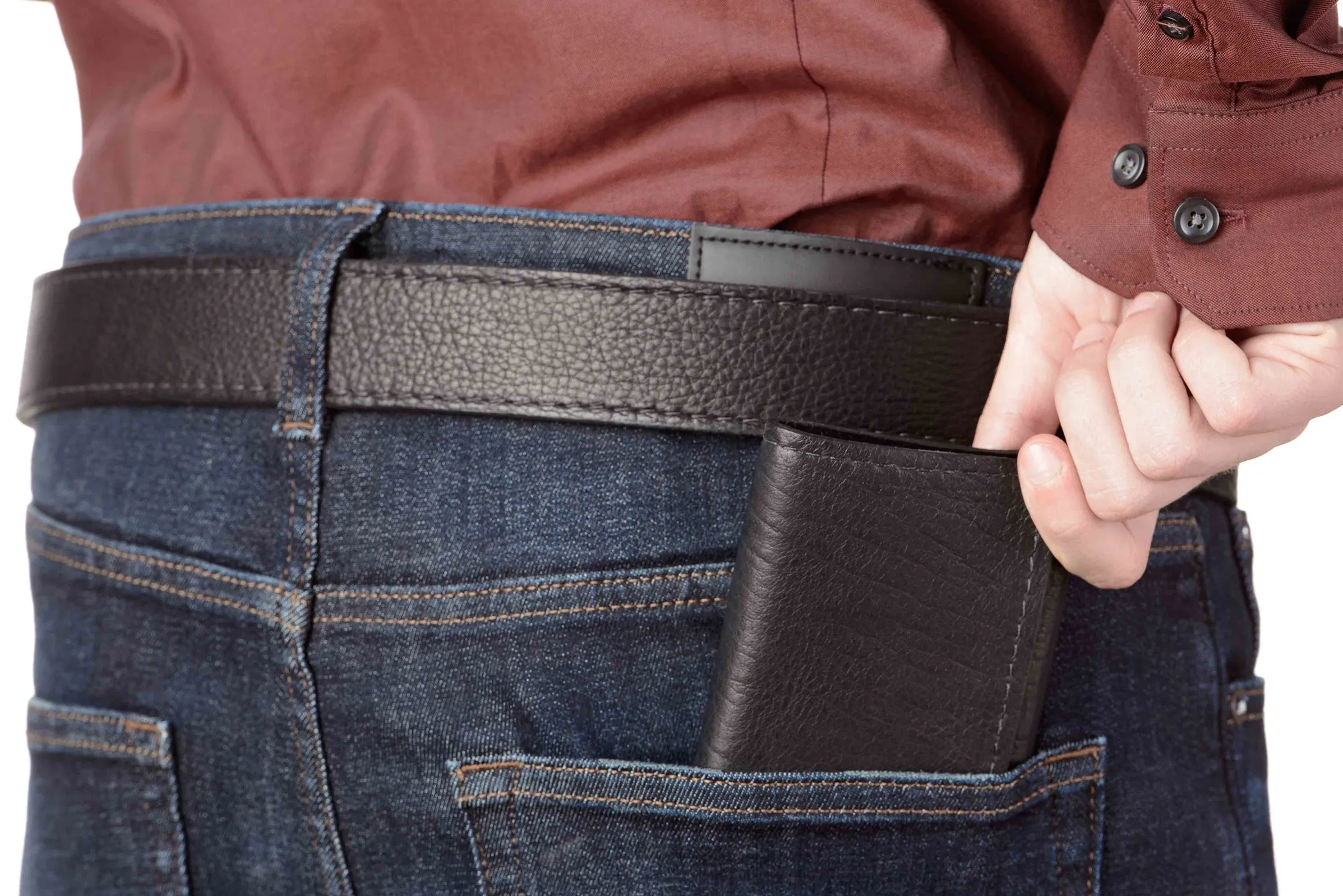 Black American Bison Trifold Wallet