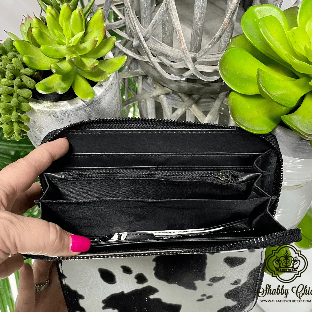 Black and White CowPrint Wallet