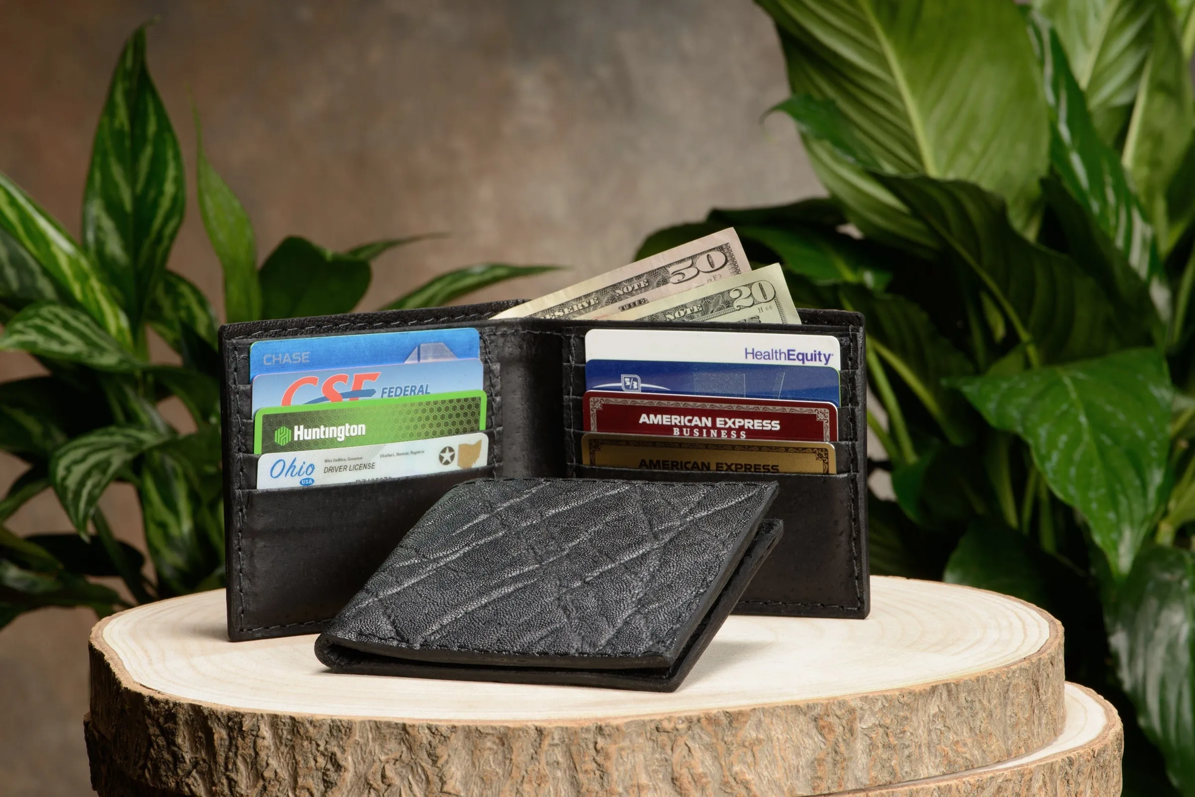 Black Elephant Bifold Wallet