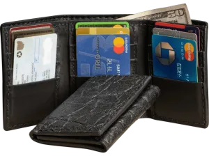 Black Elephant Trifold Wallet