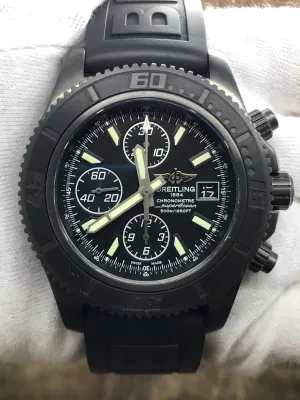 Breitling Superocean Chronograph II Black II BlackSteel L.E M13341 Black Dial Automatic Men's Watch