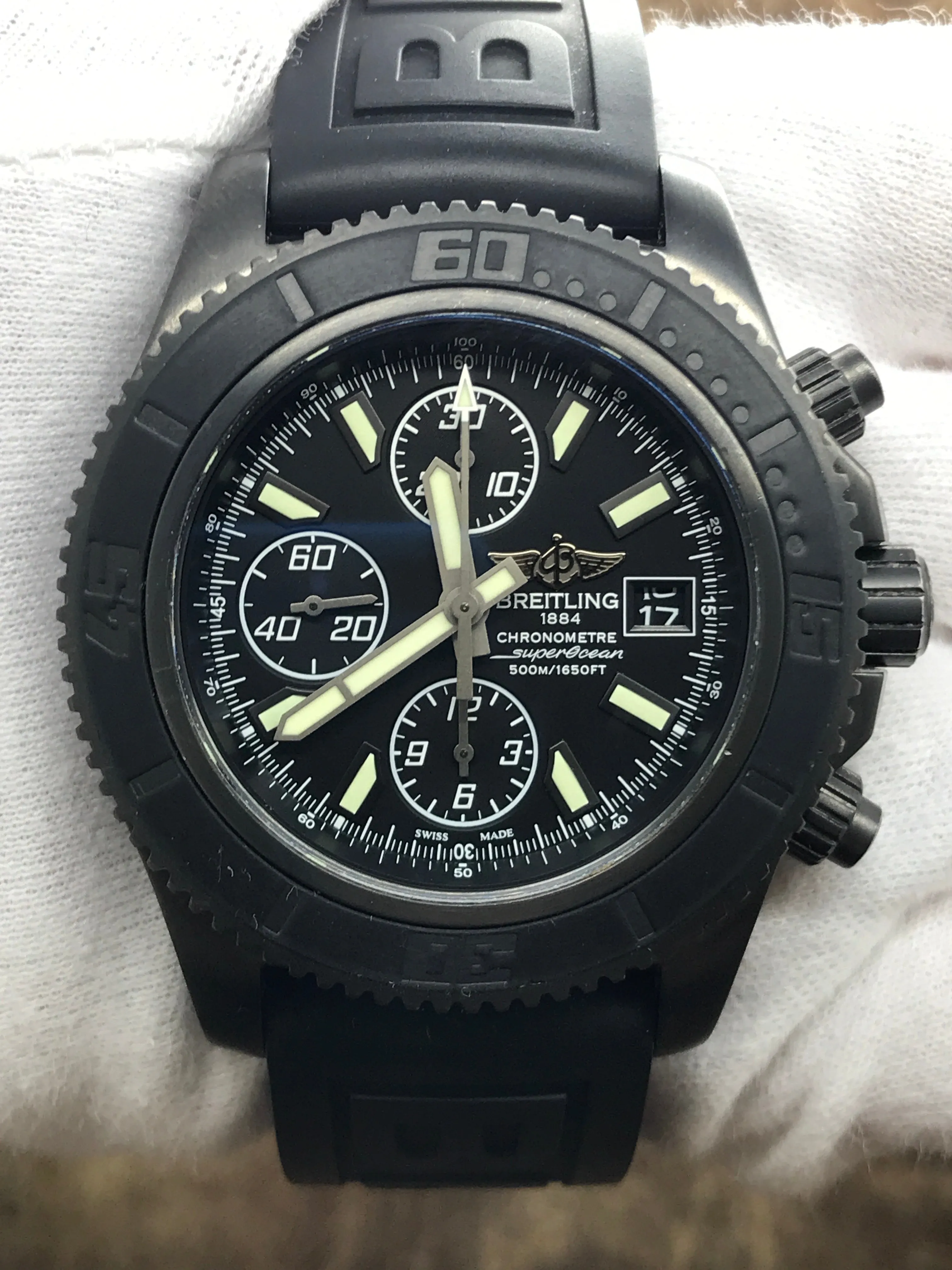 Breitling Superocean Chronograph II Black II BlackSteel L.E M13341 Black Dial Automatic Men's Watch