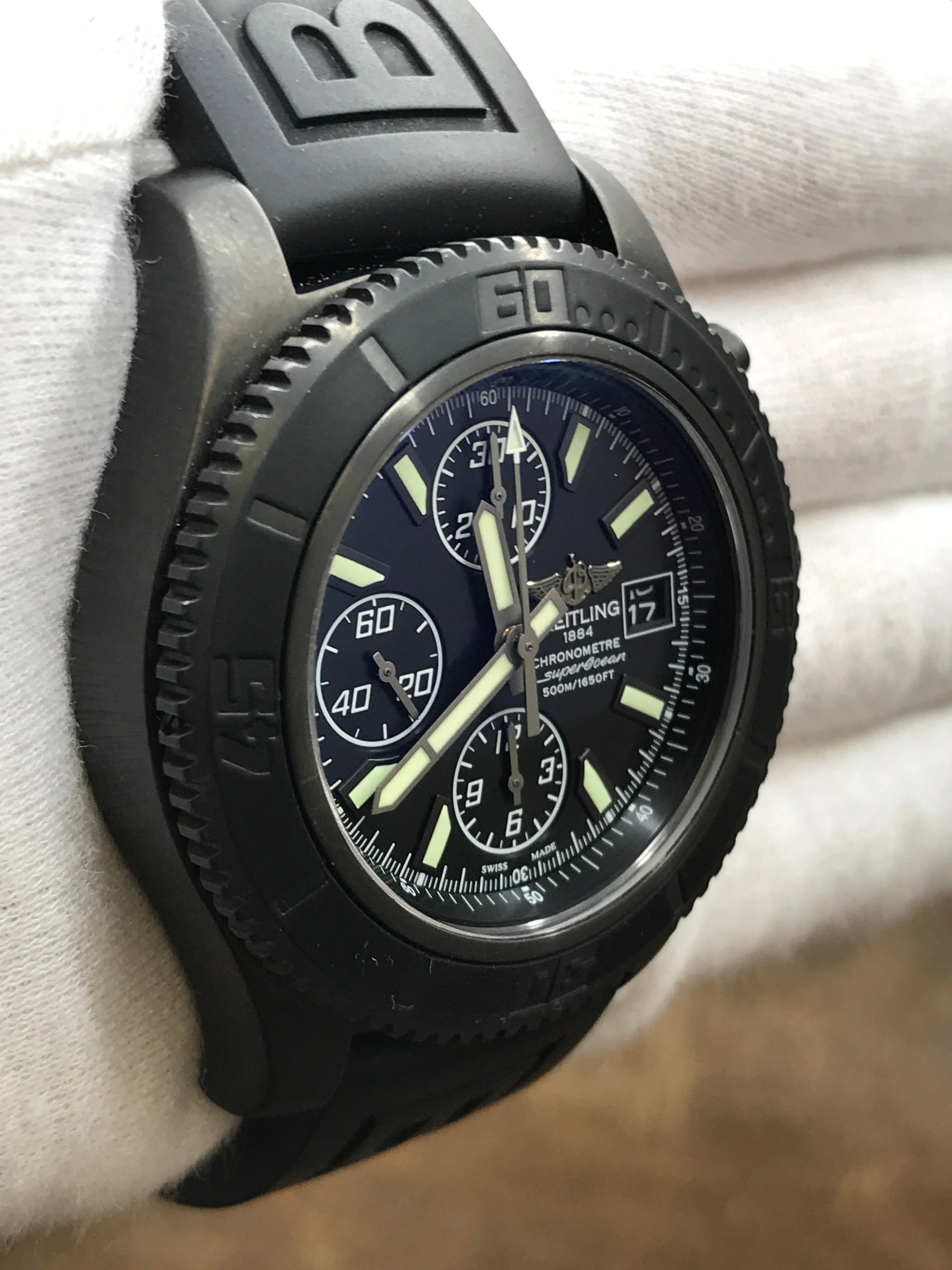 Breitling Superocean Chronograph II Black II BlackSteel L.E M13341 Black Dial Automatic Men's Watch