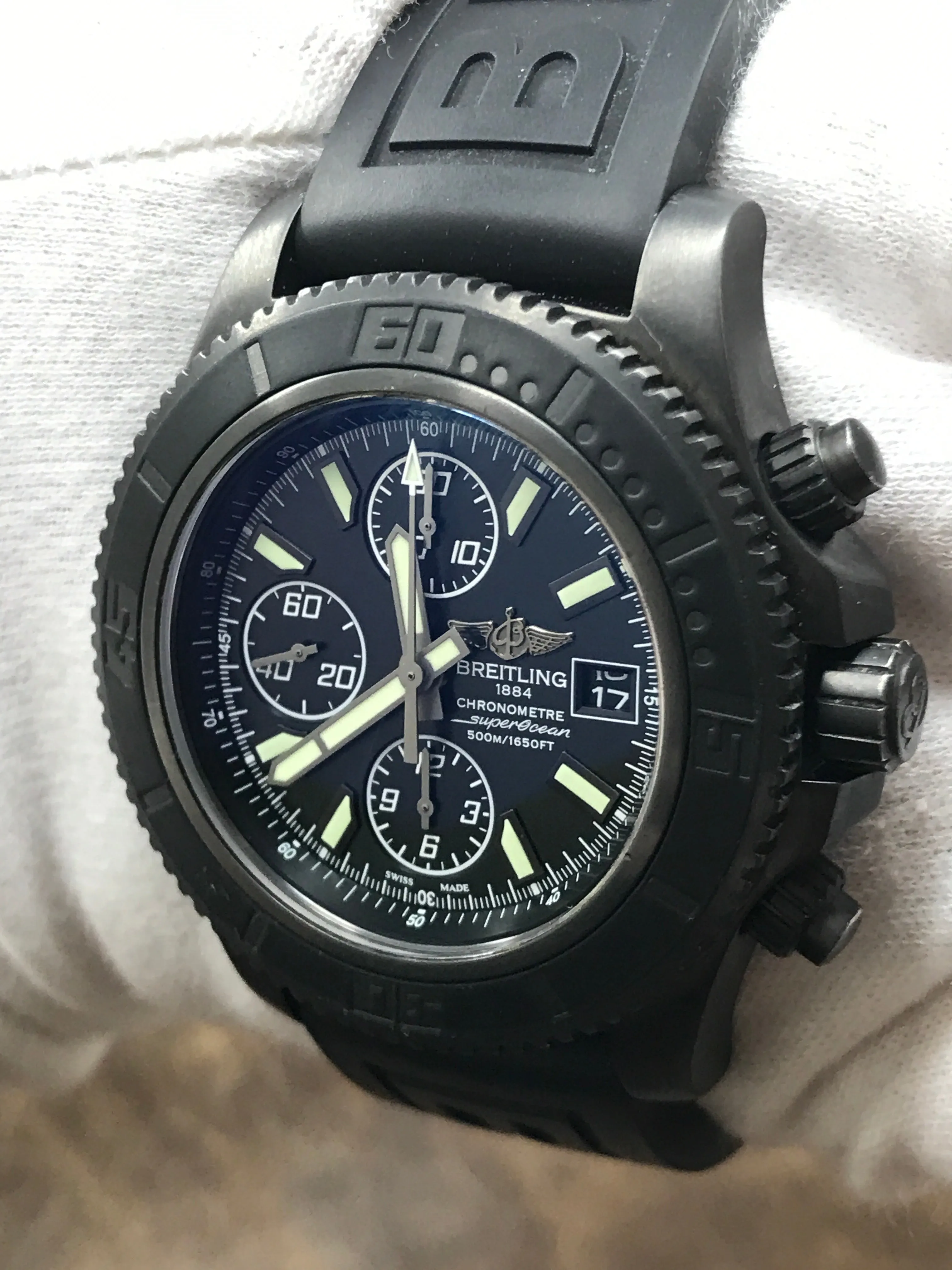 Breitling Superocean Chronograph II Black II BlackSteel L.E M13341 Black Dial Automatic Men's Watch
