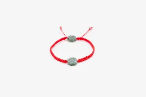 Burmese Jadeite Baqua Men's Silk Bracelet