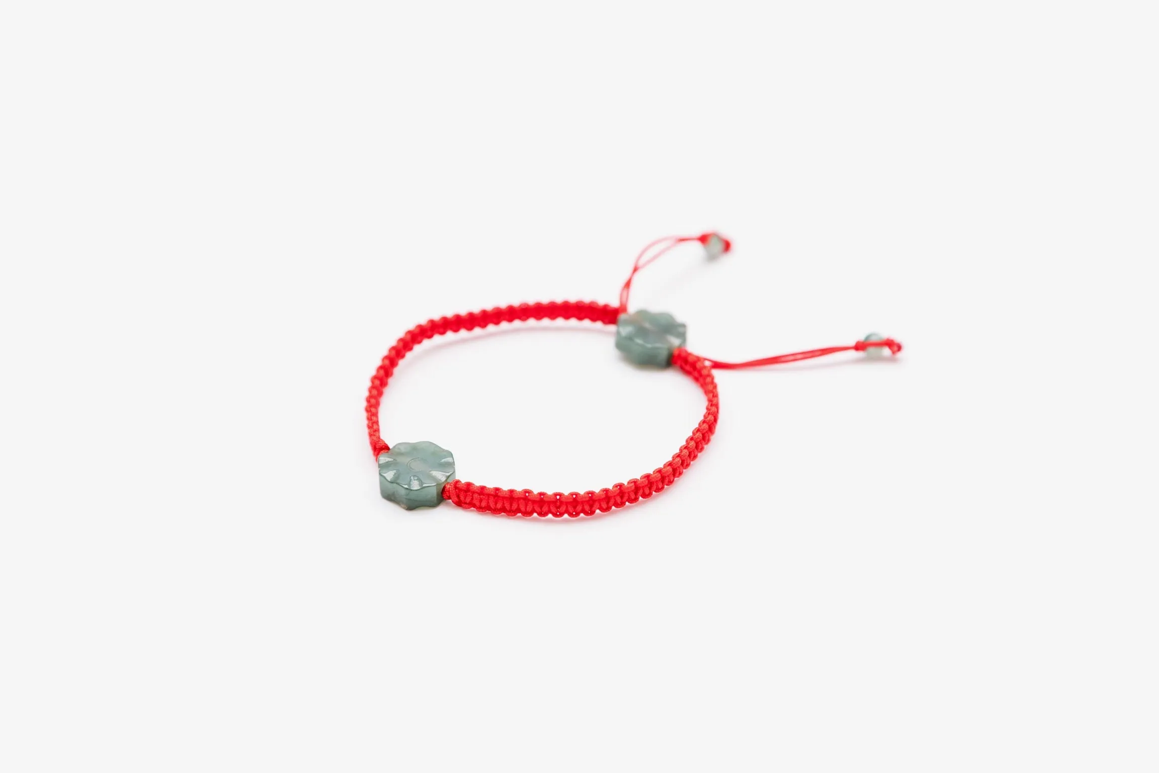 Burmese Jadeite Baqua Men's Silk Bracelet