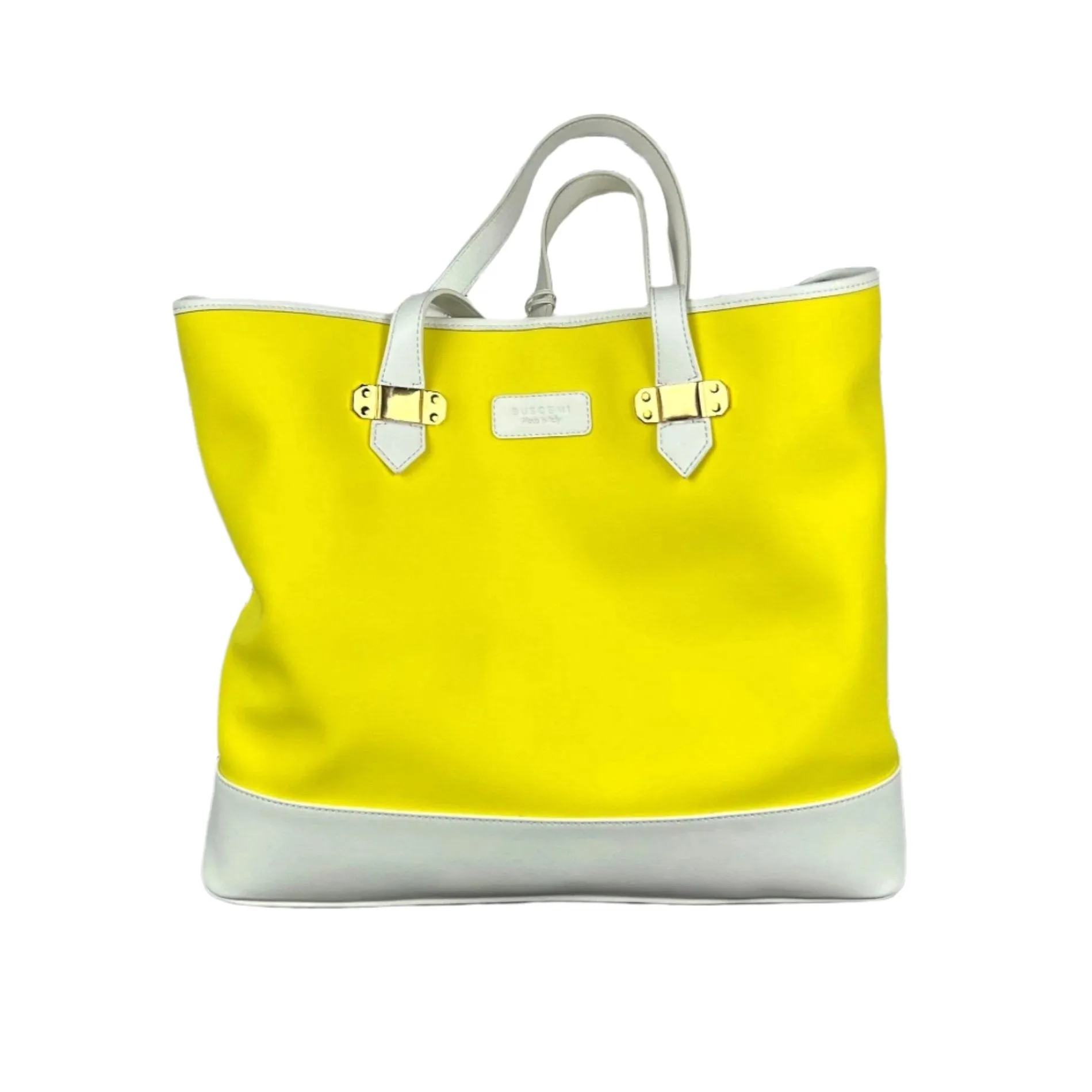 Buscemi Unisex Tote Nylon Neon Yellow Tote Bag