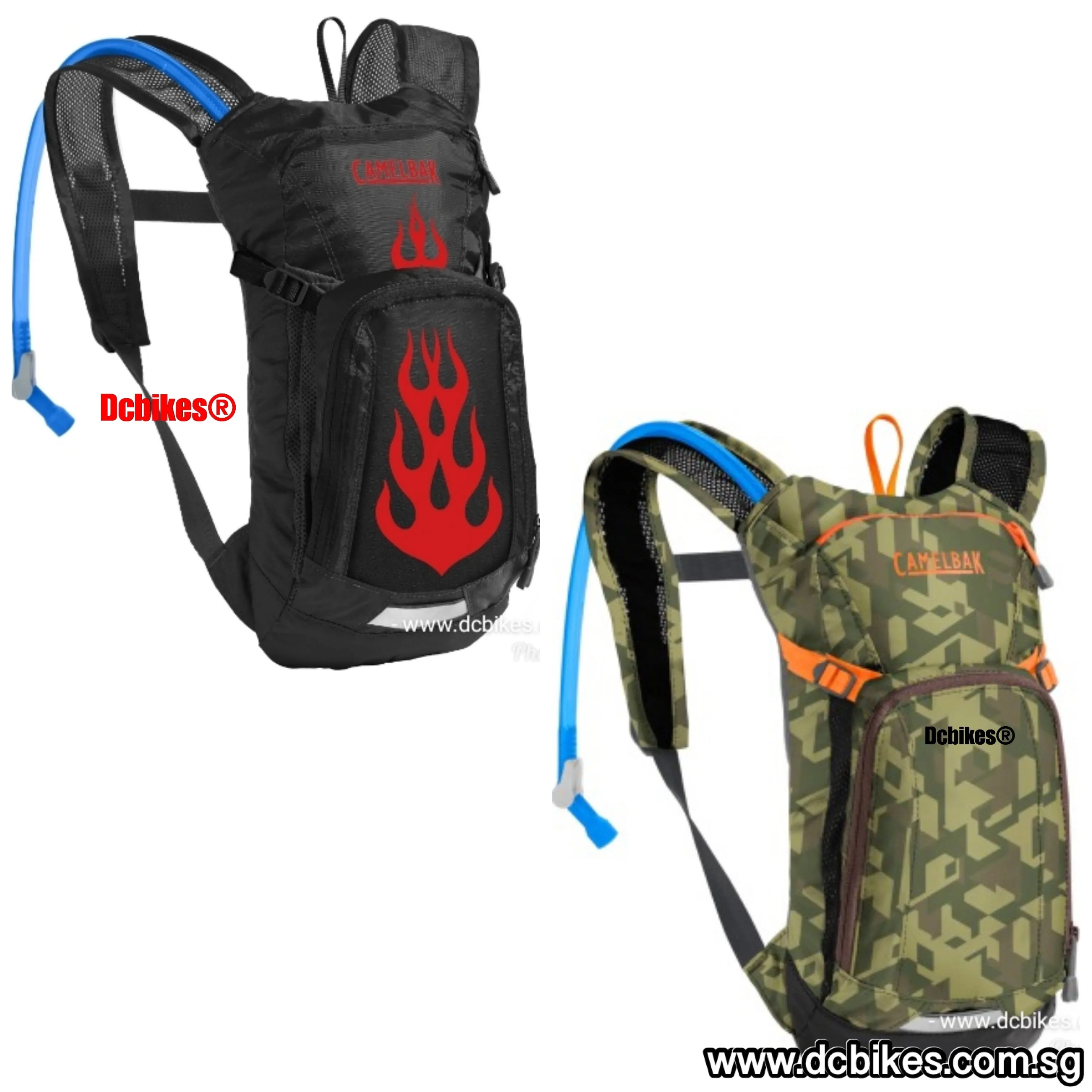 Camelbak 1.5 Liters Black/Green Camouflage Youth Junior Hydration Back Pack