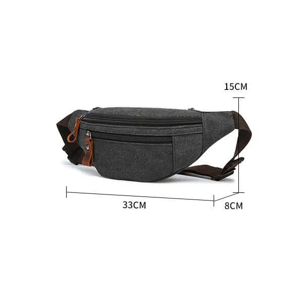 Canvas Bum Bag – Vintage Crossbody Waist Bag