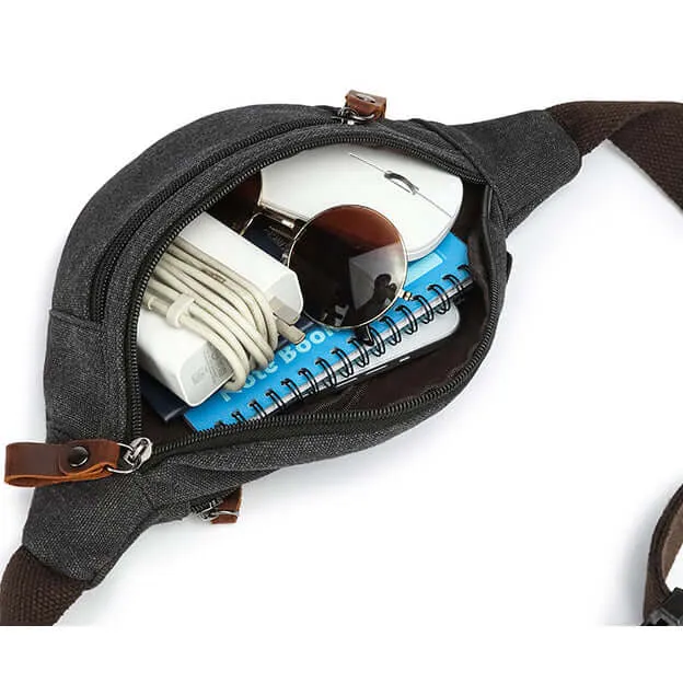 Canvas Bum Bag – Vintage Crossbody Waist Bag